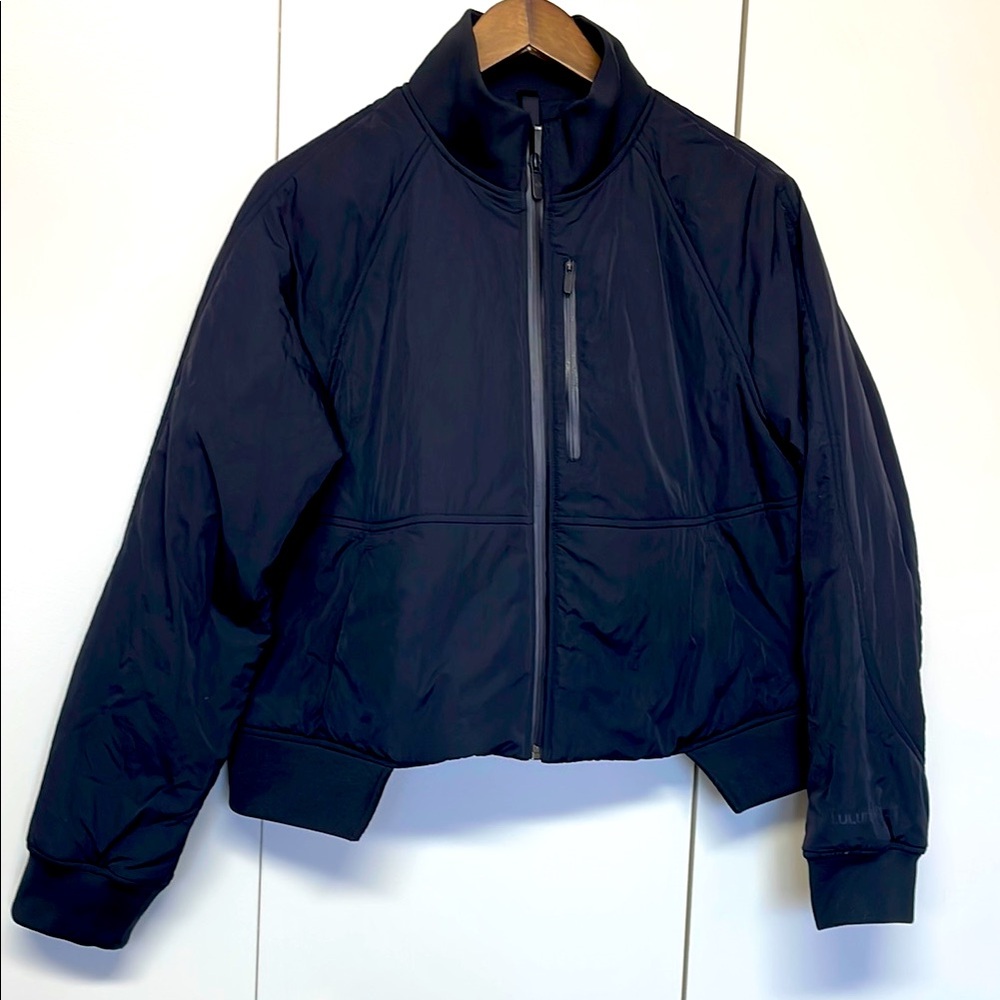 Lululemon Black Crop Mid Weight Bomber